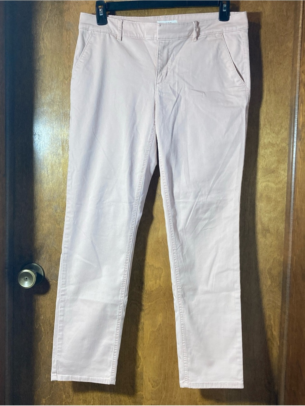 Loft Marisa Sz 10 Blush Pink Flat Front Trouser Straight Fit Business Work Pant